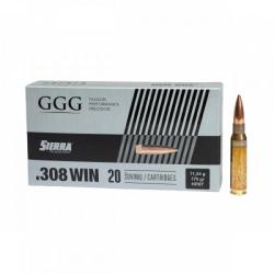 MUNITIONS GGG 308 175GR HPBT SIERRA X20