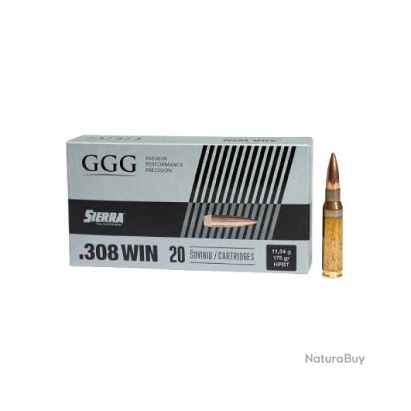 MUNITIONS GGG 308 175GR HPBT SIERRA X20
