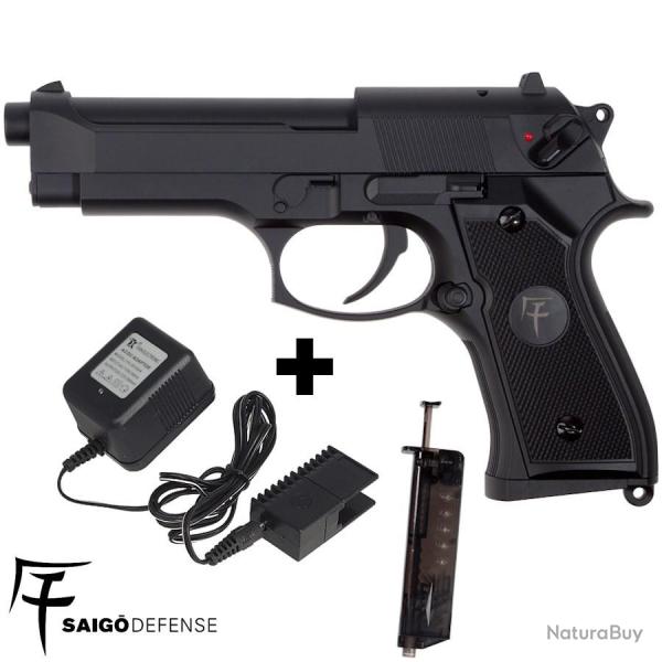 R�plique airsoft AEP M92 Saigo Defense 0.4J avec batterie NimH