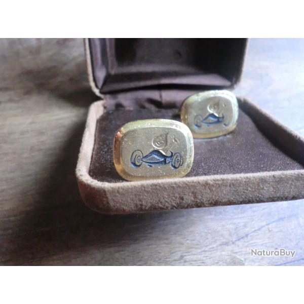 coffret bouton manchette publicitaire esso