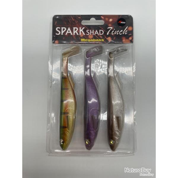 Leurre souple megabass spark Shad 7" lot 1