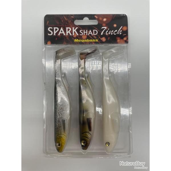 Leurre souple megabass spark Shad 7" lot 2