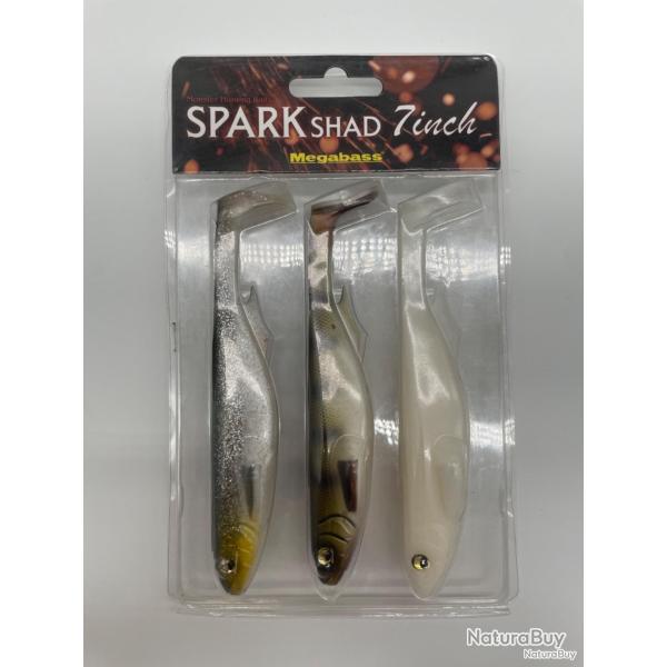 Leurre souple megabass spark Shad 7" lot 2