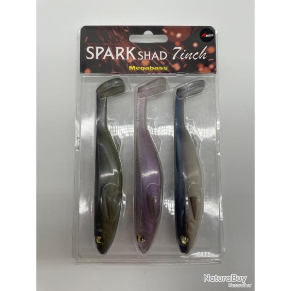 Leurre souple megabass spark Shad 7" lot 4