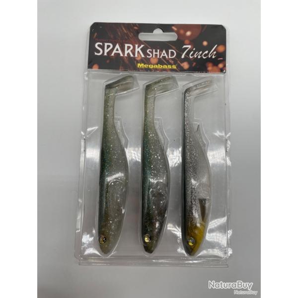 Leurre souple megabass spark Shad 7" lot 5