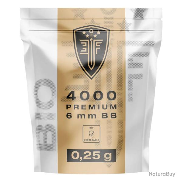 ELITE FORCE Billes BBS 6mm Bio Blanche 0.25G Sachet x4000