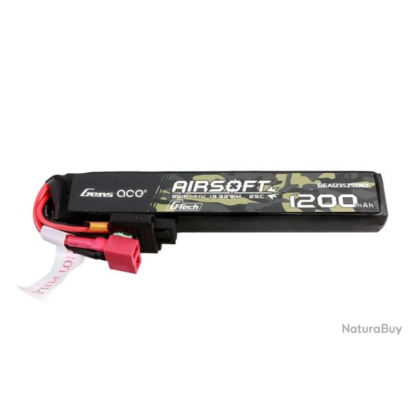 GENS Batterie Lipo 11.1V 1200mAh 25C 1 sticks T-DEAN G-TECH