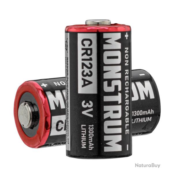 MONSTRUM Piles CR123A 3V - sachet de 2