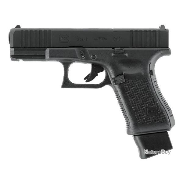 NOUVEAUT� 2025 PISTOLET GLOCK 19 GEN5 MOS CO2 CAL BB/4.5 2J BLACK AVEC 4 INTERFACES