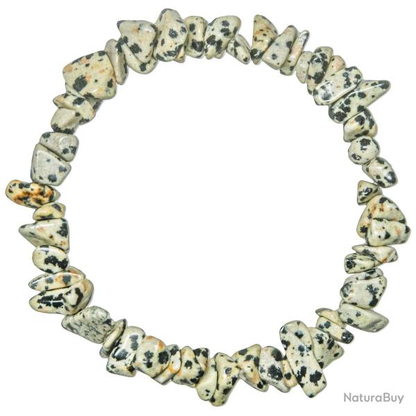 Bracelet en jaspe dalmatien - perles baroques