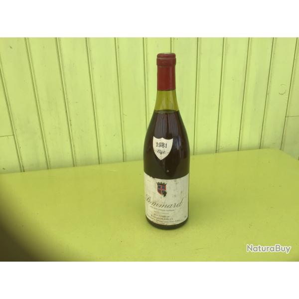 VENDU PAR LE-CUIRASSIER BOUTEILLE DE VIN ROUGE DE 1981 POMMARD BERNARD CAILLET COTE D'OR