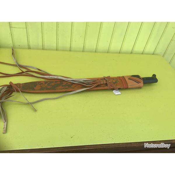 VENDU PAR LE-CUIRASSIER VERITABLE MACHETTE N721 COLOMBIENNE AVEC MAGNIFIQUE FOURREAU CUIR