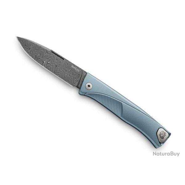 COUTEAU LIONSTEEL THRILL TITANIUM BLEU DAMAS