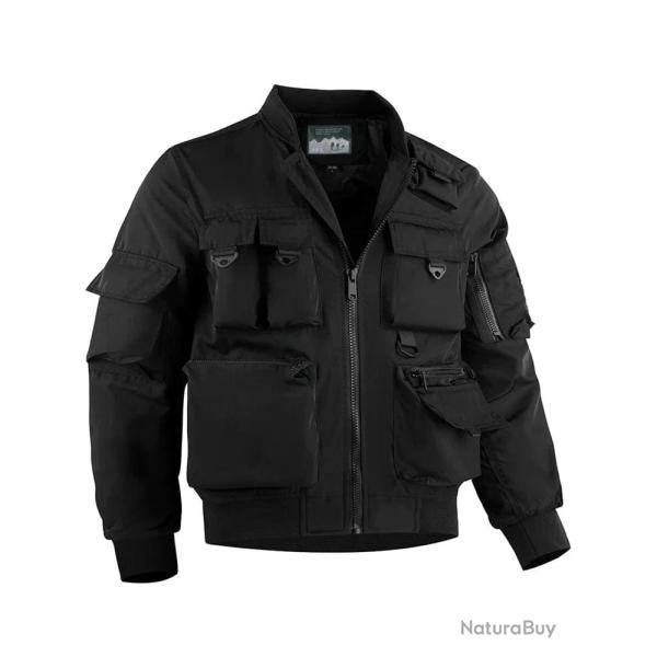 Veste tactique Cloud Ops S8 QBA coupe-vent - Noir / L (50-60KG)