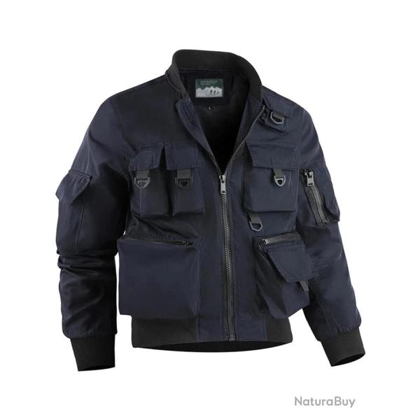 Veste tactique Cloud Ops S8 QBA coupe-vent - Bleu fonc� / M (40-50KG)