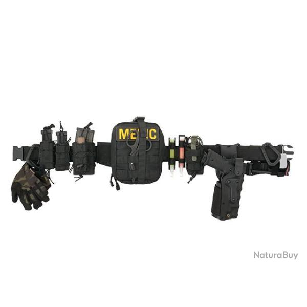 Ceinturon Molle avec sous ceinture Velcro Noir