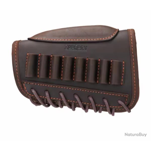 Appui joue porte munitions pour gaucher - Cuir v�ritable (2)