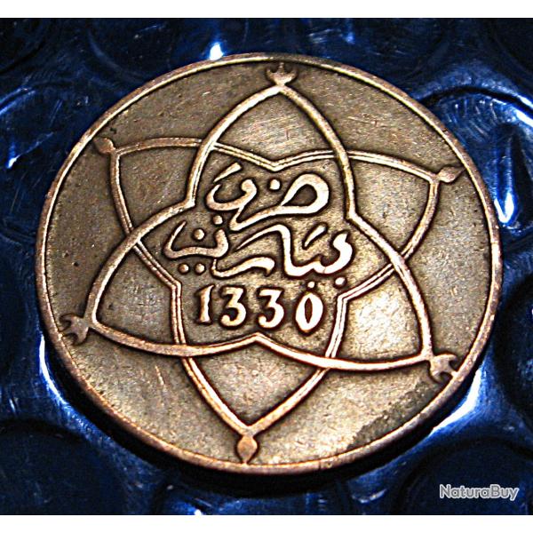 Maroc piece de 5 mazunas 1911 (bronze) ttb