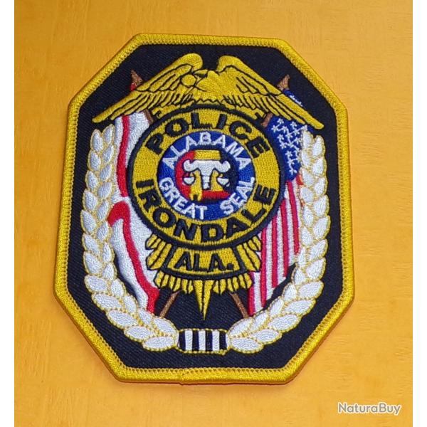 TISSU PATCH : POLICE IRONDALE , ALABAMA GREAT SEAL , DIMENSION VOIR PHOTOS, BON ETAT VOIR PHOTOS . P