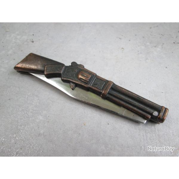 couteau pliant / ouvre lettre en forme de carabine (i)