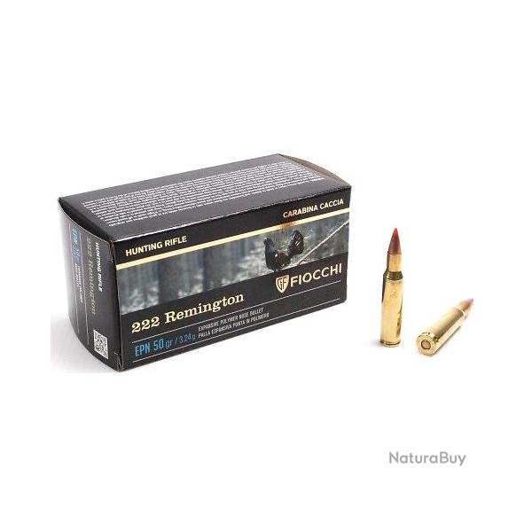 Munitions FIOCCHI 222 Rem EPN 50gr x50