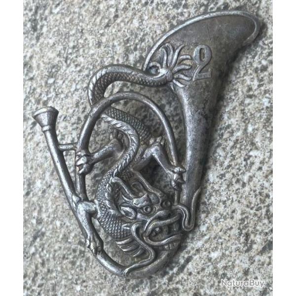 2� Bataillon de Chasseurs � Pied, pavillon � droite, dos guilloch�