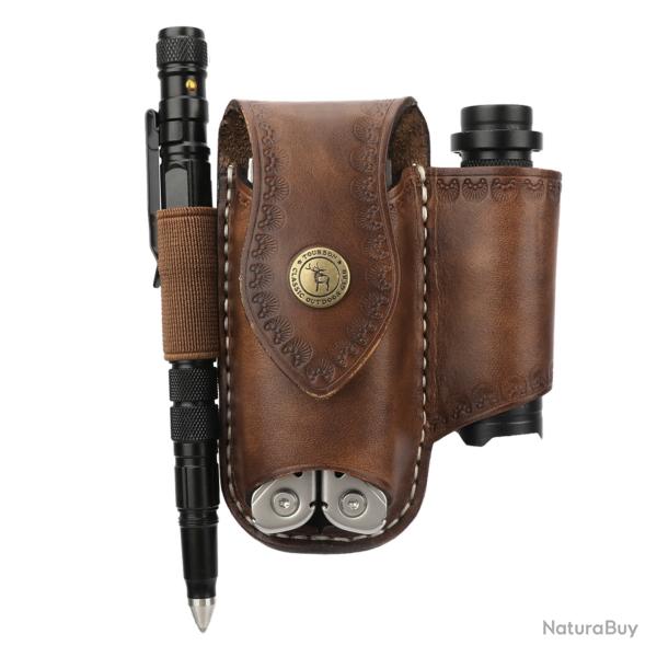 Tourbon-tui  outils en cuir RapDuty, poche EDC, gaine multi-outils