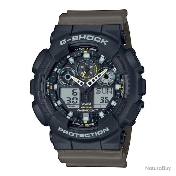 Montre G-Shock GA-100TU noir/vert olive