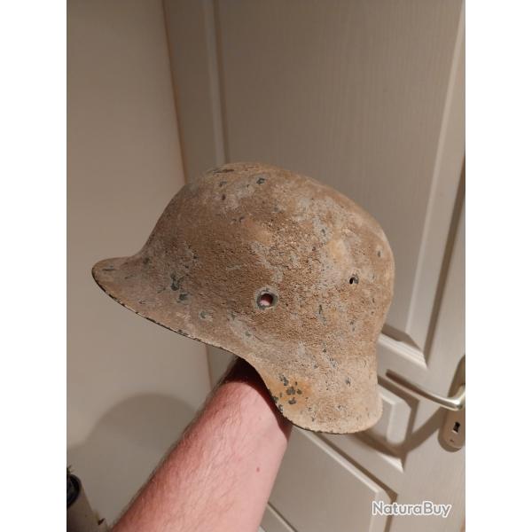 Casque allemand camoufler sable ww2