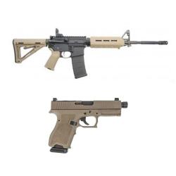 Carabine PSA PA-15 16" Nitride M4 Carbine 5.56 NATO &Pistolet PSA Dagger Compact 9mm, FDE