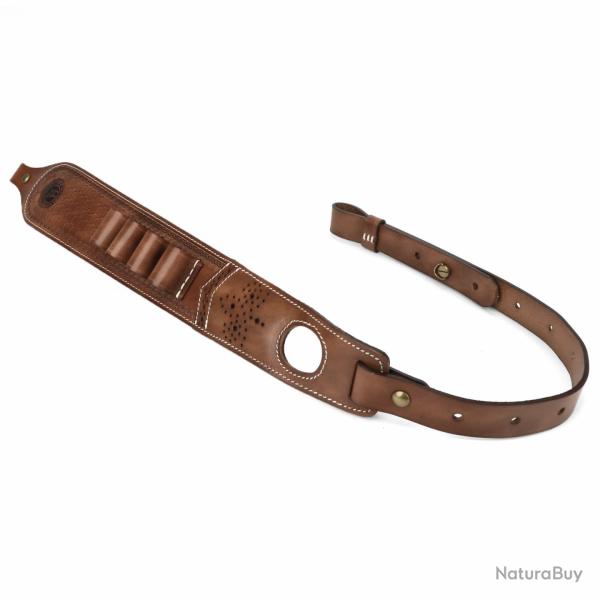 Tourbon-lingue de fusil en cuir vintage-calibre 12  avec merillons