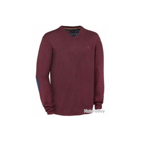 Pull de chasse col en V Prune Weslon Club Interchasse