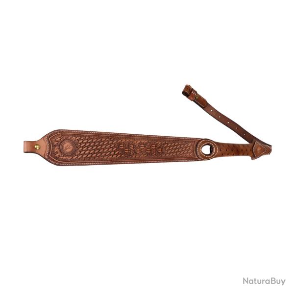 Tourbon-Sangle marron coordonnante en cuir longueur r�glable 105 CM