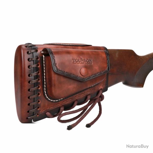 Tourbon-Housse en cuir pour pistolet avec cartouches -