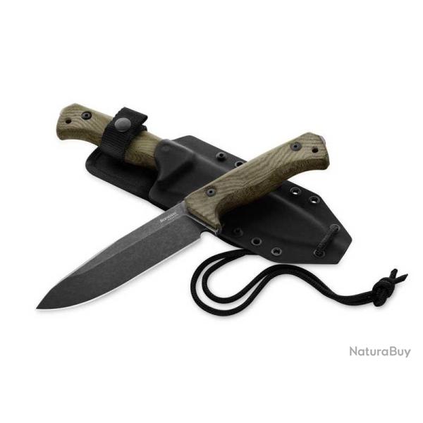 POIGNARD LIONSTEEL T6 MICARTA VERT K490 BLACKWASH