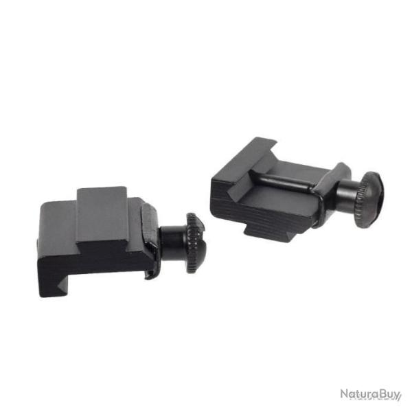 2 ADAPTATEURS RAIL 20mm VERS 11mm - LIVRAISON GRATUITE