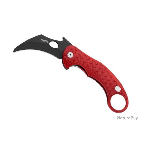 COUTEAU LIONSTEEL KARAMBIT L.E.ONE ROUGE LAME NOIRE