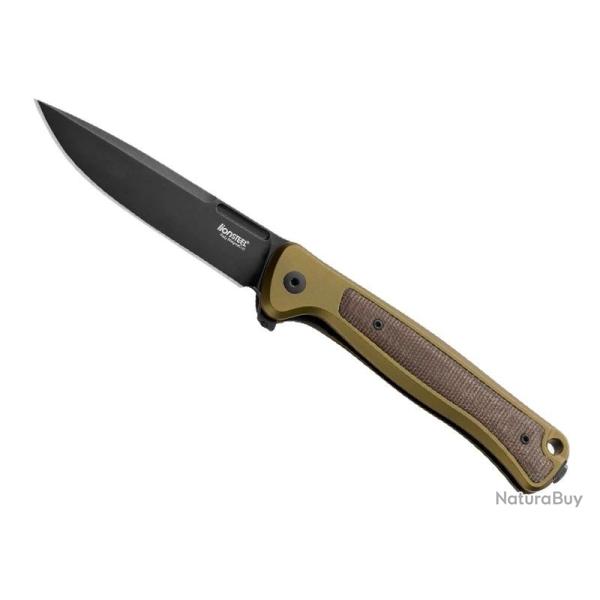 COUTEAU LIONSTEEL SKINNY ALUMINIUM/MICARTA VERT BLACKWASH