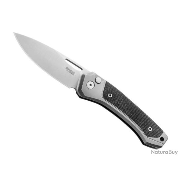 COUTEAU LIONSTEEL TWAIN TITANIUM GRIS/G10 NOIR