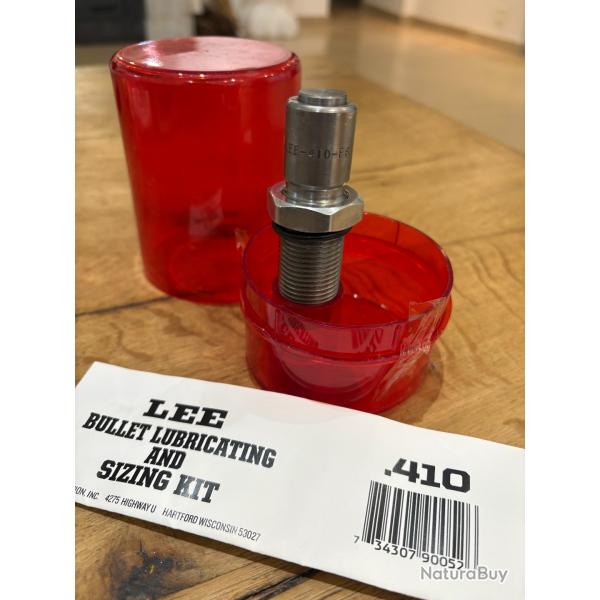 Kit pour recalibrage et graissage d'ogives - LEE Lube and Size - .410 LEE BULLET SIZING KIT Neuf, NN