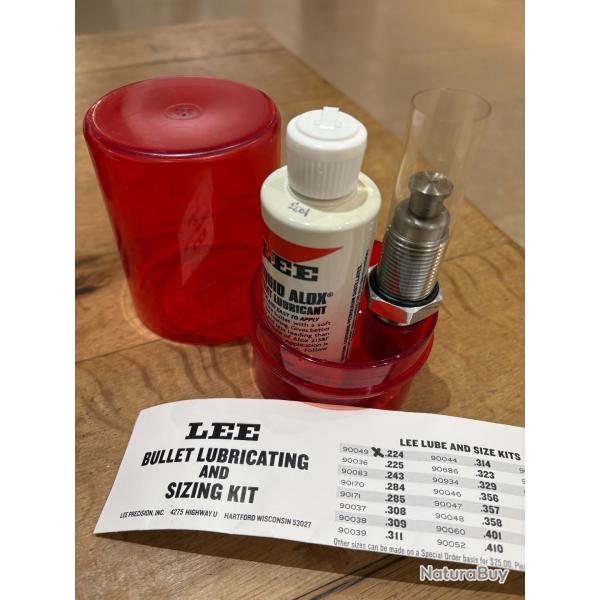 Kit pour recalibrage et graissage d'ogives - LEE Lube and Size - .224 LEE BULLET SIZING KIT Neuf, NN