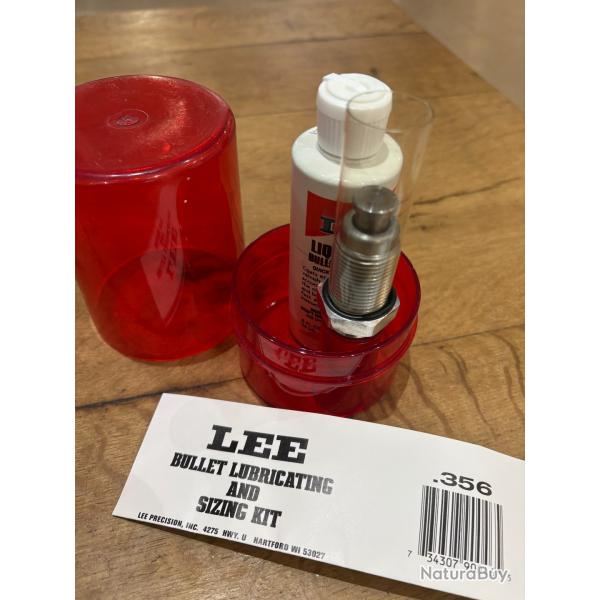 Kit pour recalibrage et graissage d'ogives - LEE Lube and Size - .356 LEE BULLET SIZING KIT Neuf, NN