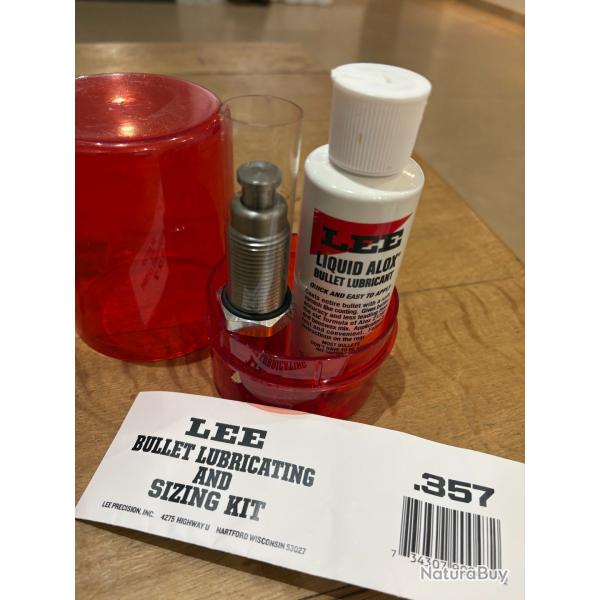 Kit pour recalibrage et graissage d'ogives - LEE Lube and Size - .357 LEE BULLET SIZING KIT Neuf, NN