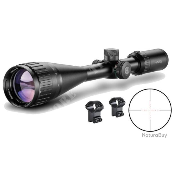 HAWKE - LUNETTE FASTMOUNT 6-24X50 IR AO MD ATTACCO 11MM - AIR COMPRIME'