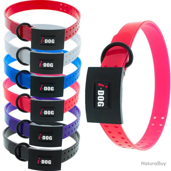 Colliers PREMIUM Rose 2,5 x 65cm - 3mm d'�paisseur I-DOG marque Fran�aise