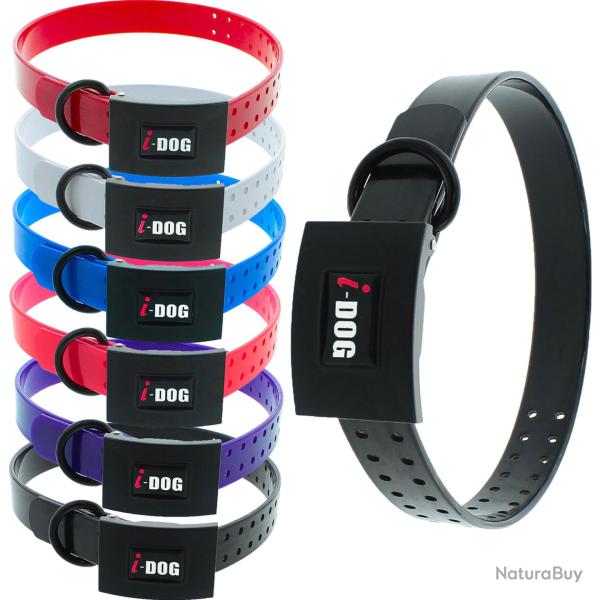 Colliers PREMIUM Noir 2,5 x 65cm - 3mm d'�paisseur I-DOG marque Fran�aise