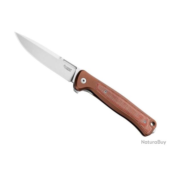 COUTEAU LIONSTEEL SKINNY ALUMINIUM TERRE/MICARTA NATUREL