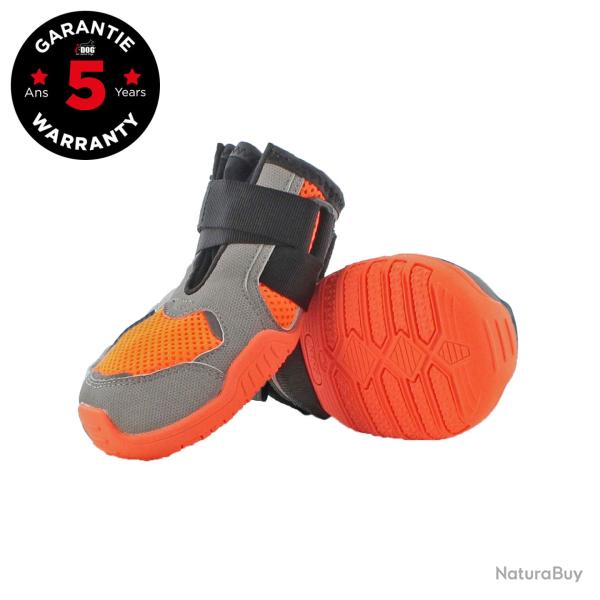 Chaussures pour chien PAD N'PROTECT AIR KHAN Orange taille 45mm I-DOG marque Franaise