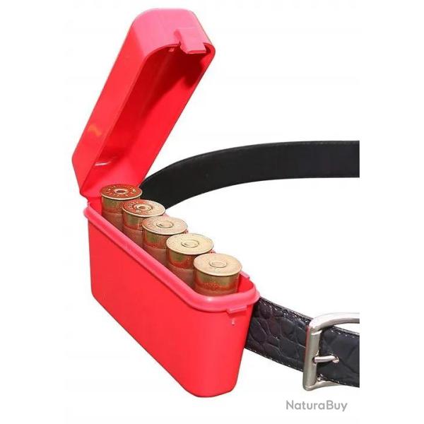 Bo�te de Rangement pour 5 Cartouches Port Ceinture Calibre 12