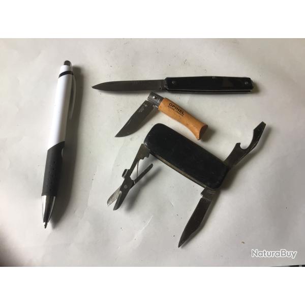 VENDU PAR LE-CUIRASSIER LOT N�13 DE 3 COUTEAUX PUBLICITAIRE ET MINIATURE